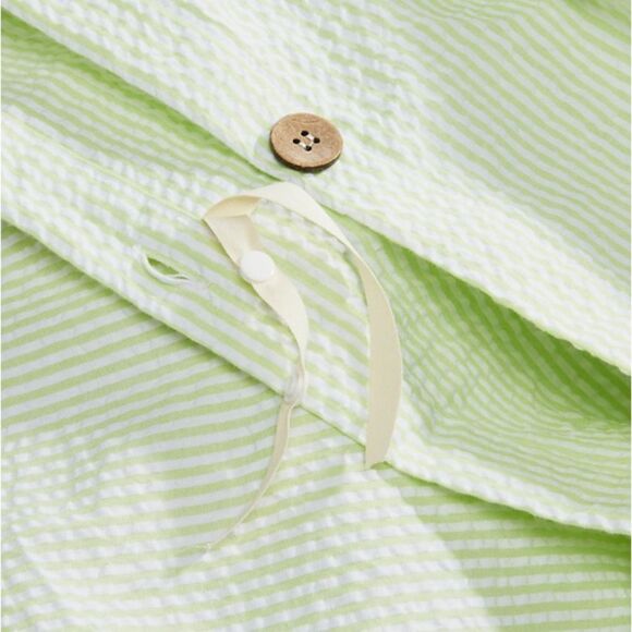 AQUA SEERSUCKER DUVET COVER SET - Picture 2 of 3